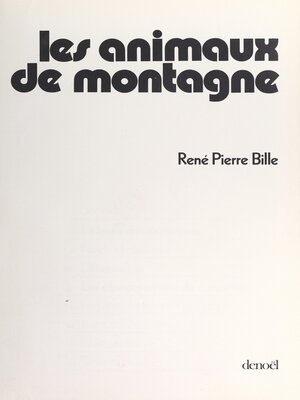 cover image of Les animaux de montagne